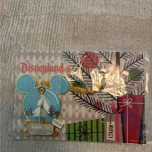Disneyland Holiday Time Ornament with Blue and Gold Accents